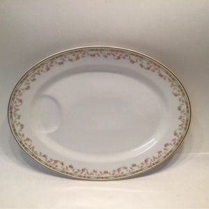 HAVILAND china Limoges France Schleiger 346 Oval Serving Platter with well.